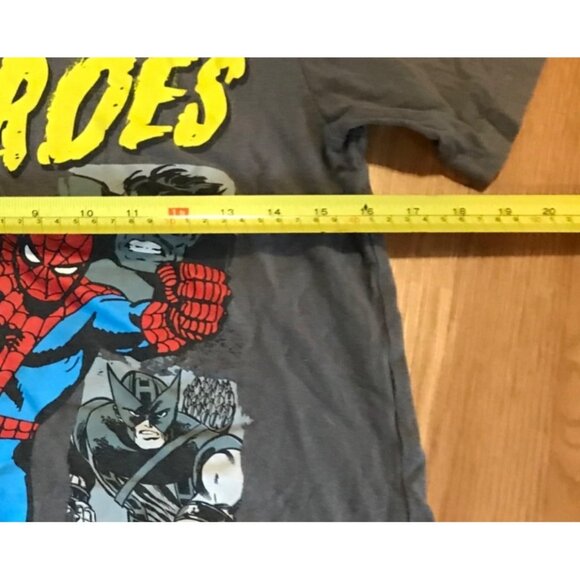 Marvel Comics Heroes Grey Graphic T-Shirt  Spider-Man Captain America & Thor - Y - Picture 5 of 5